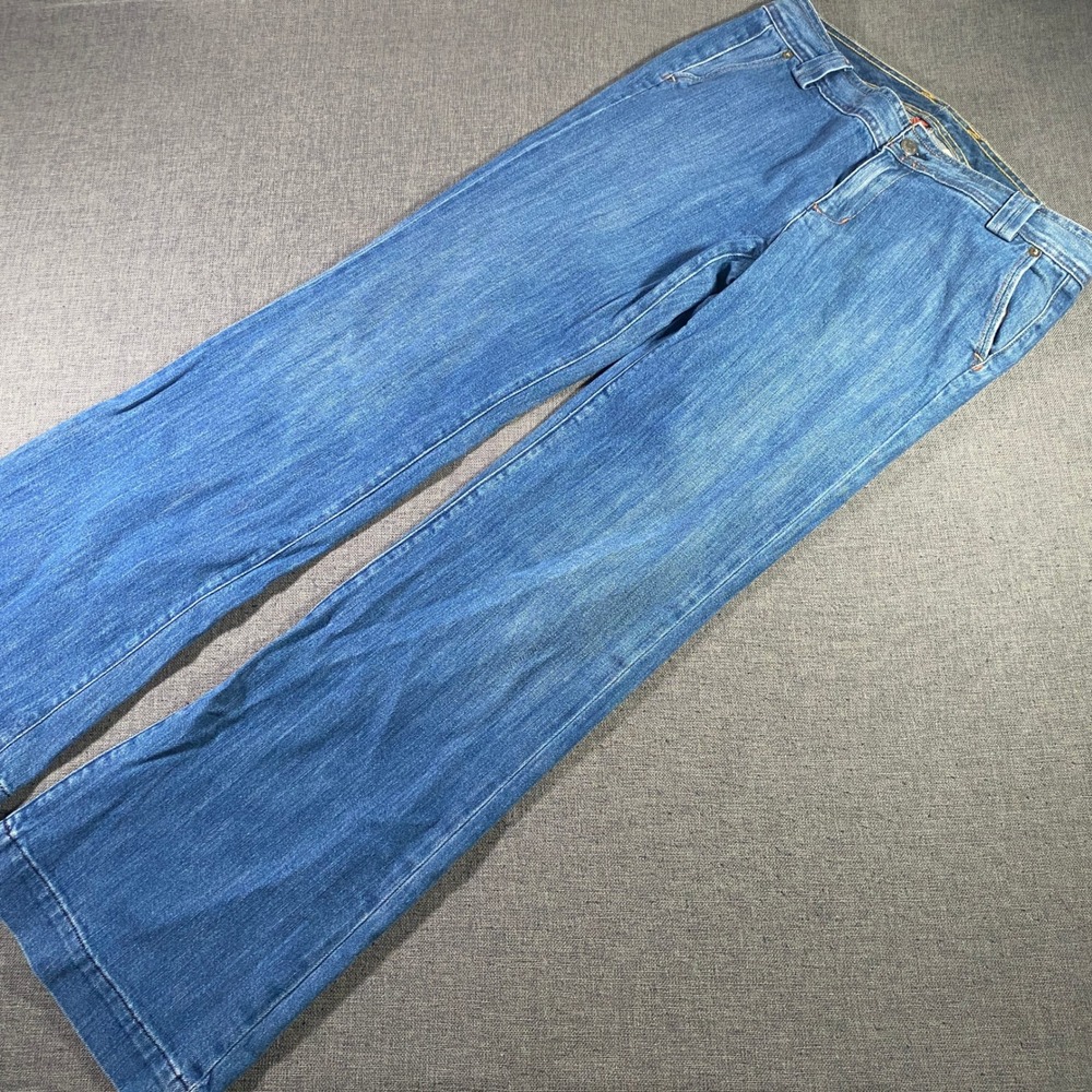 VTG J Crew Womens Jeans Size 31 Medium Wash Denim Flare‎ Leg Made In USA Y2K